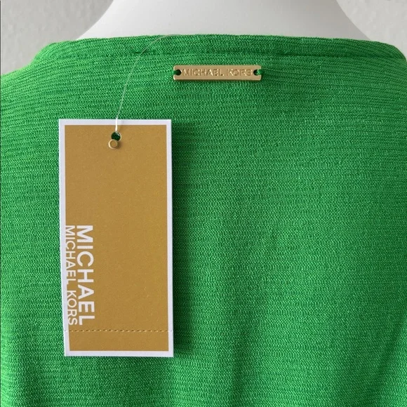 Michael Kors Green Top with Gold Accent - Picture 7 of 9